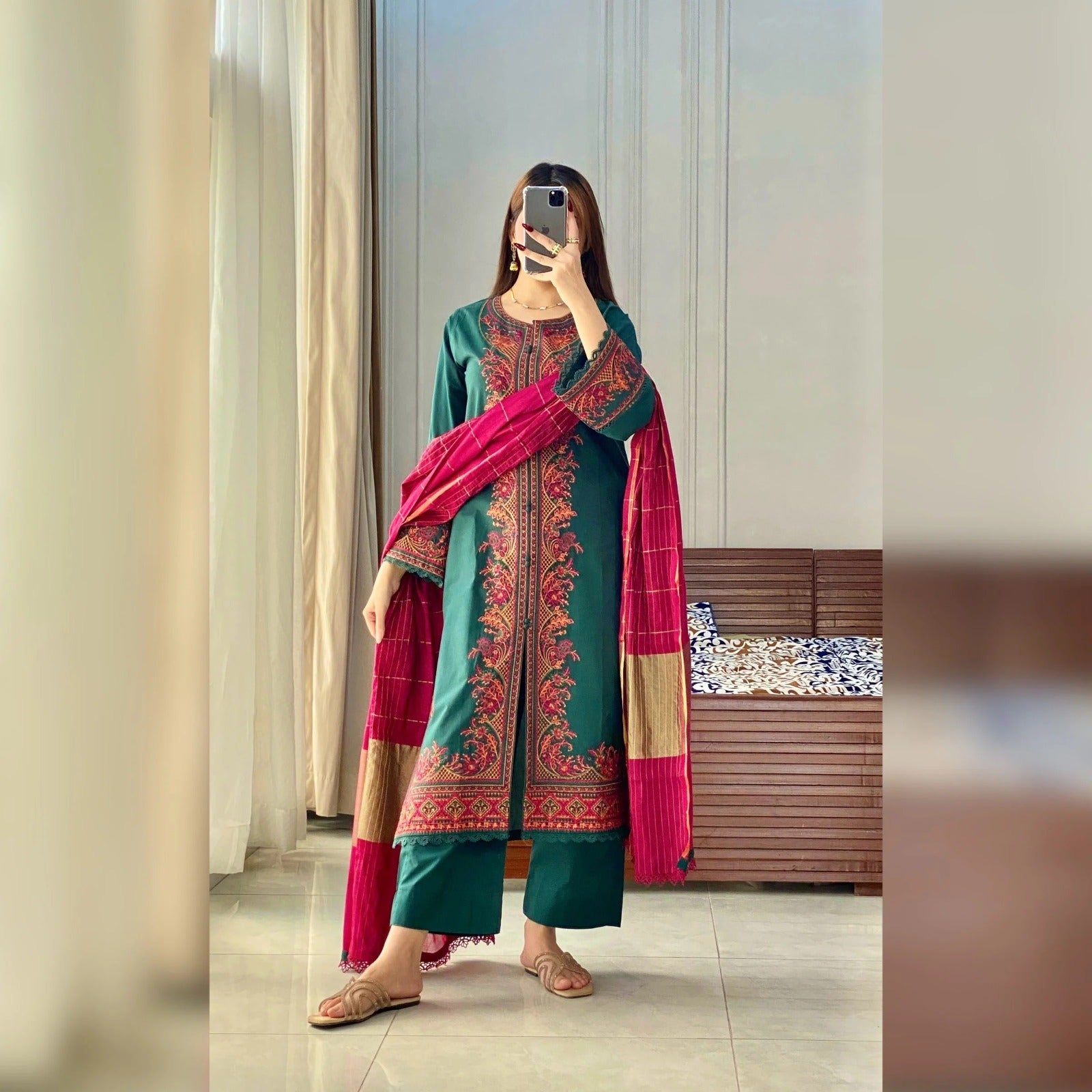 ROYAL GREEN 3PC Stitched