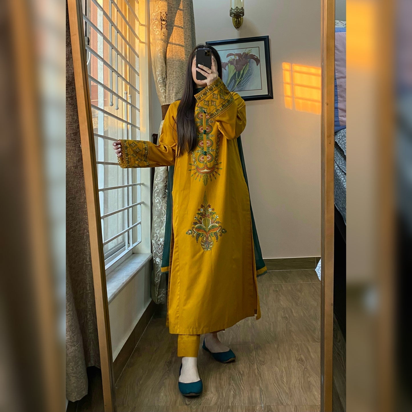 ZANI MUSTARD 2PC STITCHED