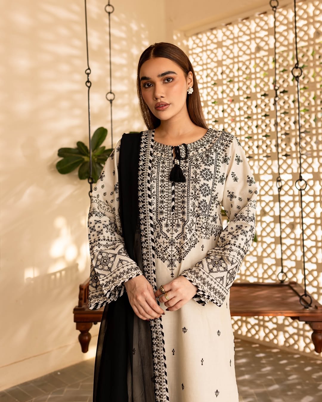 Arfa Embroidered stitched 3pcs