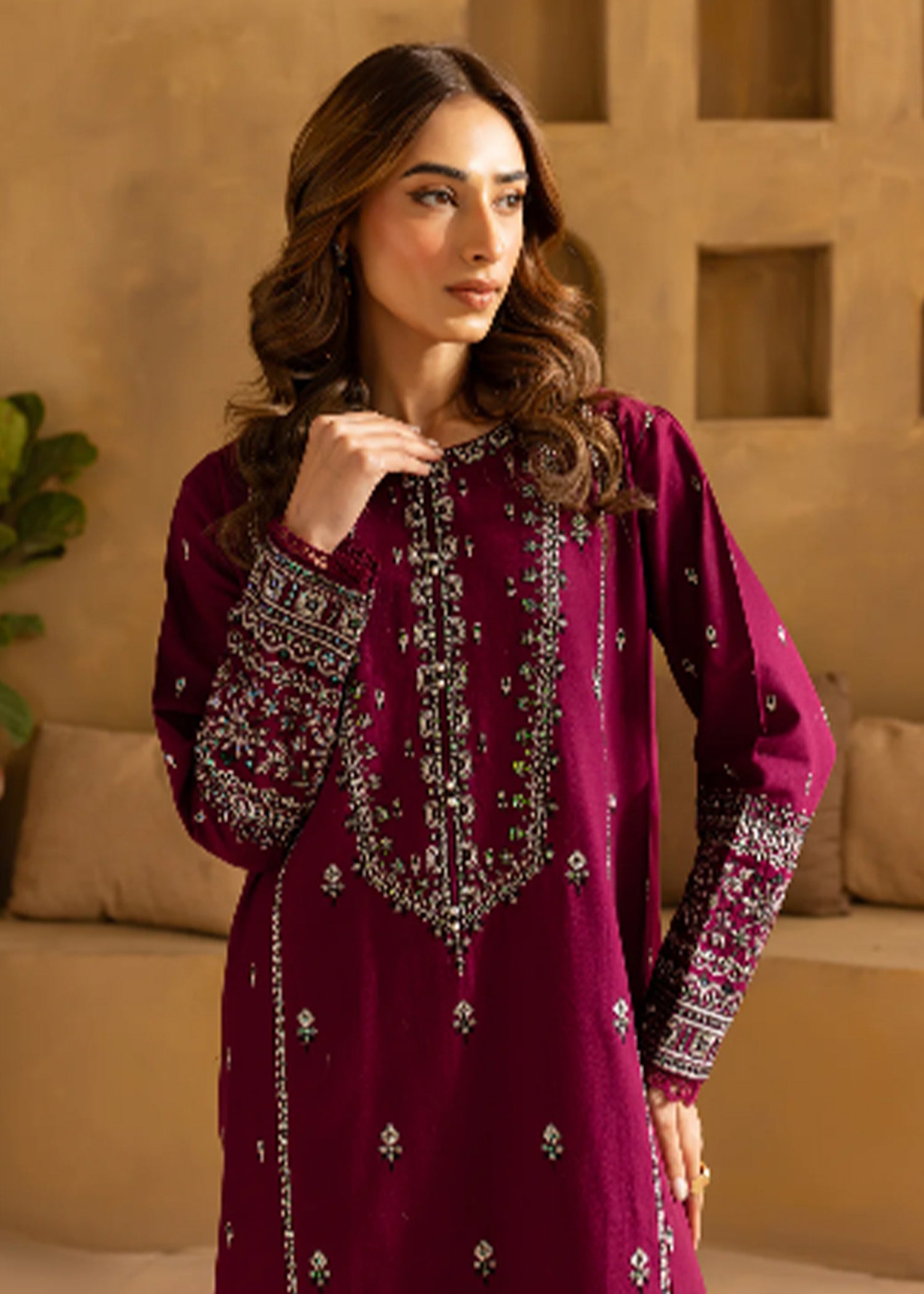 Roohi 2pcs - Embroidered Dress