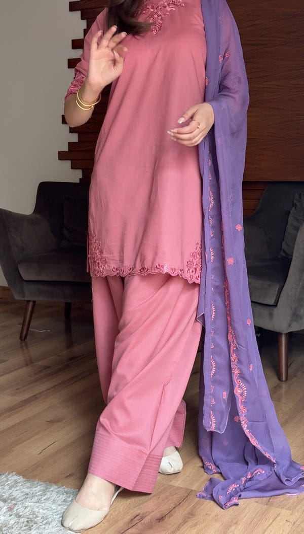 PINK ZILA 3PC STITCHED